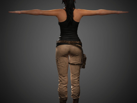 Lara Croft Character 3D Модель