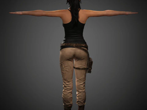 Lara Croft Character 3D Model