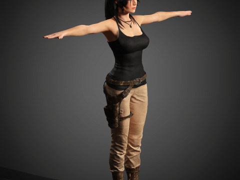 Lara Croft Character 3D Модель