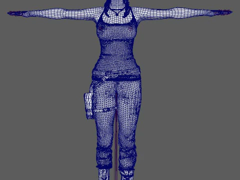Lara Croft Character 3D Model