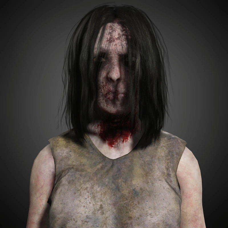 Zombie Character 3D Model .c4d .max .obj .3ds .fbx .stl .blend 