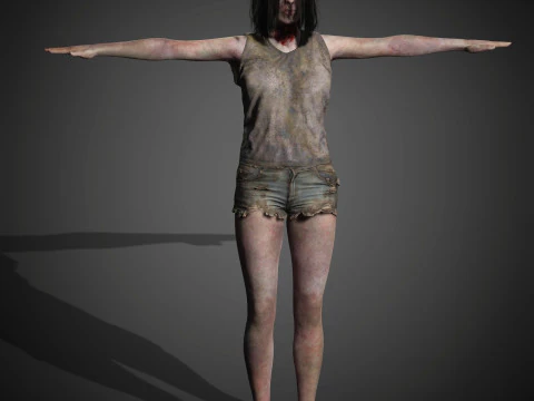 Zombie Character 3D Model
