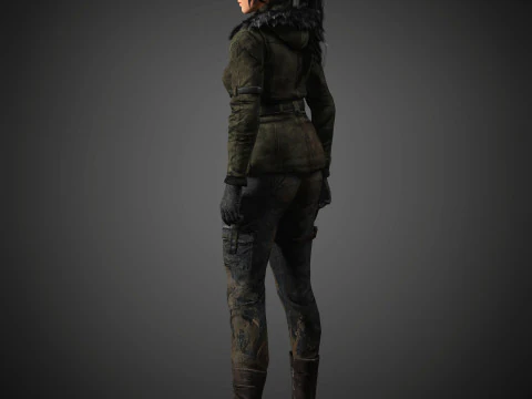 Lara Croft Character 3D Model