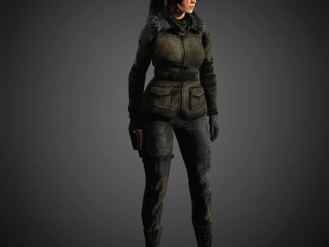 Lara Croft Character 3D Model