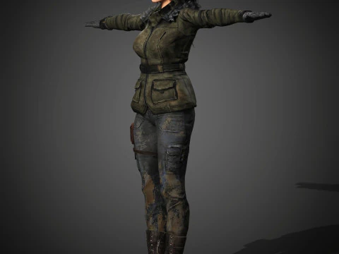 Lara Croft Character 3D Model