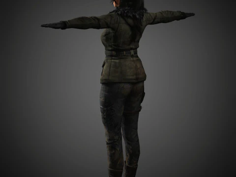 Lara Croft Character 3D Model