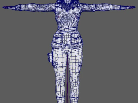Lara Croft Character 3D Model