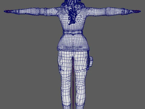 Lara Croft Character 3D Model