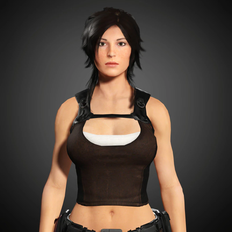Lara Croft Character 3D Model .c4d .max .obj .3ds .fbx .stl .blend 