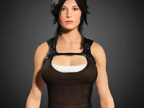 Lara Croft Character 3D Model