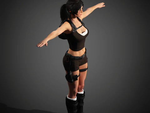 Lara Croft Character 3D Model