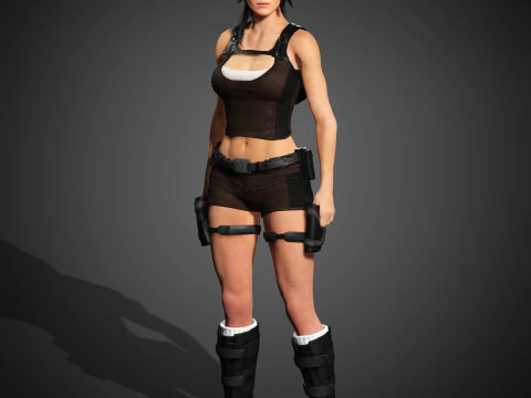 Lara Croft Character 3D Model