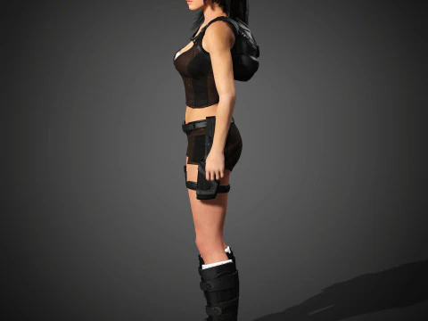 Lara Croft Character 3D Model