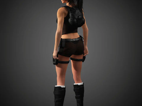 Lara Croft Character 3D Model