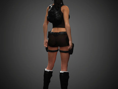 Lara Croft Character 3D Model