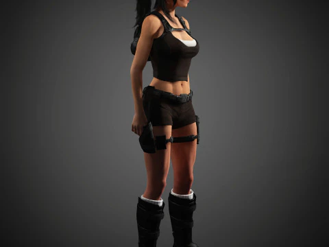 Lara Croft Character 3D Model