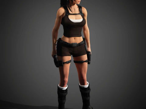 Lara Croft Character 3D Model