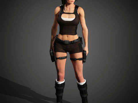 Lara Croft Character 3D Model