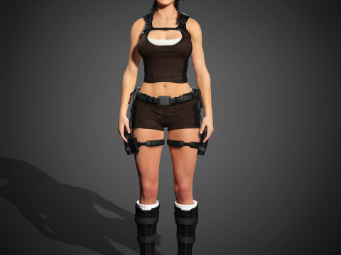 Lara Croft Character 3D 모델