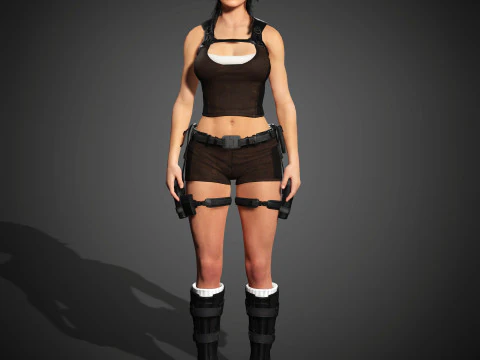 Lara Croft Character 3D Model