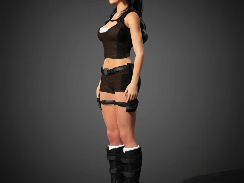 Lara Croft Character 3D Model