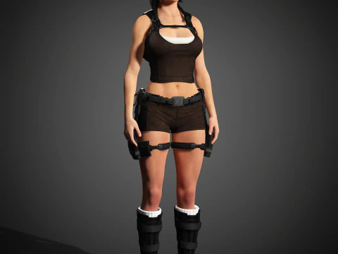 Lara Croft Character 3D Model