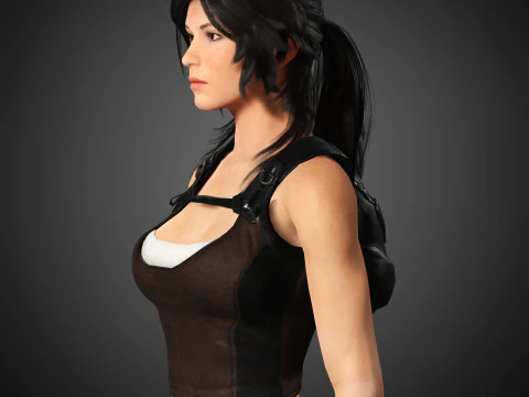 Lara Croft Character 3D Model