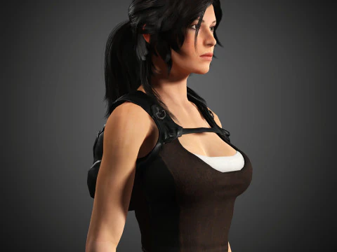 Lara Croft Character 3D Model