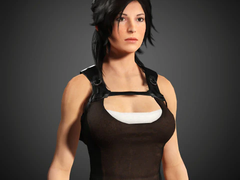 Lara Croft Character 3D Model