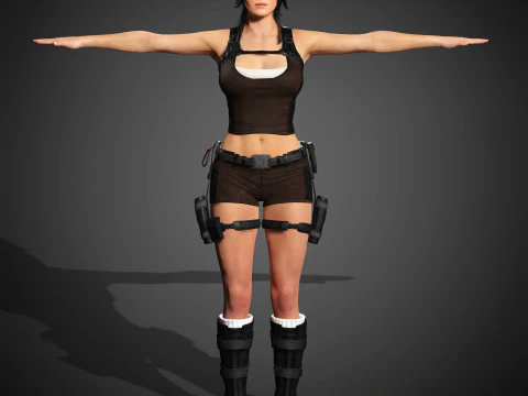 Lara Croft Character 3D Model