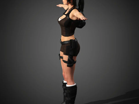 Lara Croft Character 3D Model