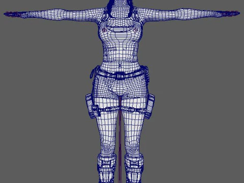 Lara Croft Character 3D Model