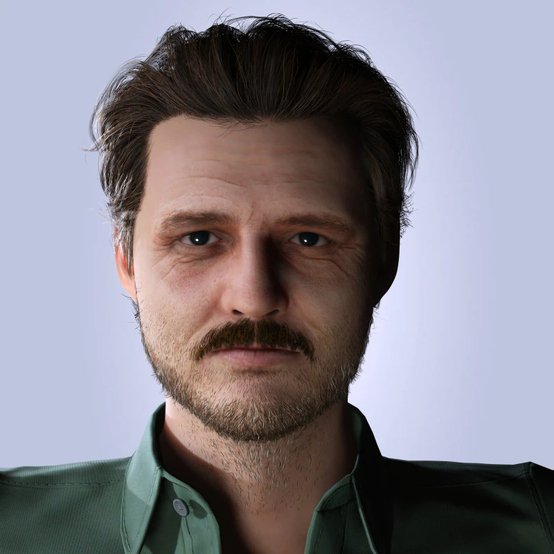 Pedro Pascal Character 3D Model .c4d .max .obj .3ds .fbx .stl .blend 