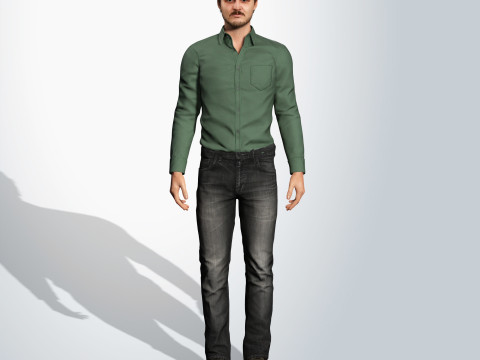 Pedro Pascal Character Modèle 3D
