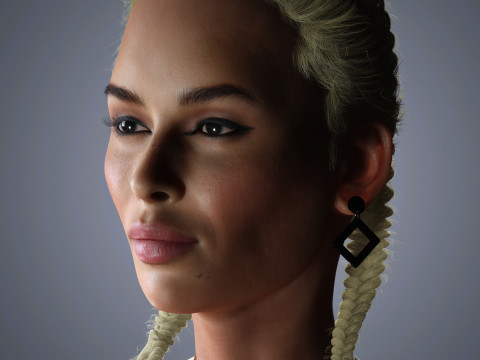 Zoe Kravitz Character Low-poly 3D Модель