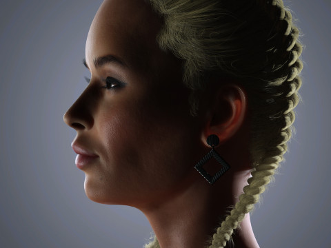 Zoe Kravitz Character Low-poly 3D Модель