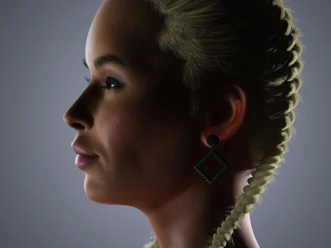 Zoe Kravitz Character Low-poly 3D Model