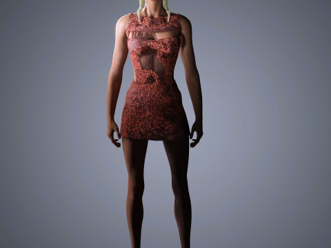 Zoe Kravitz Character Low-poly 3D Модель