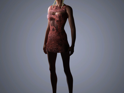 Zoe Kravitz Character Low-poly 3D Модель