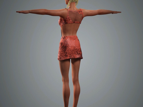 Zoe Kravitz Character Low-poly 3D Модель