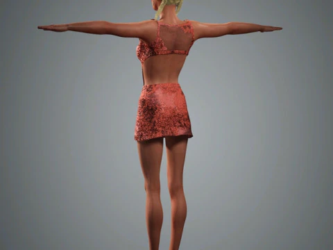 Zoe Kravitz Character Low-poly 3D Model