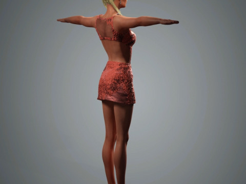 Zoe Kravitz Character Low-poly 3D Модель