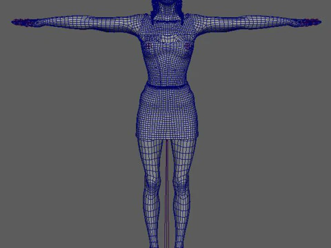 Zoe Kravitz Character Low-poly 3D Model