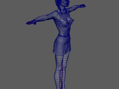 Zoe Kravitz Character Low-poly 3D Модель