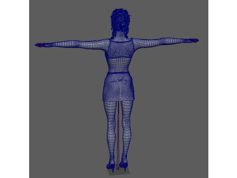 Zoe Kravitz Character Low-poly 3D Модель