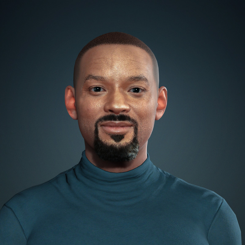 Will smith low-poly Low-poly Modello 3D .c4d .max .obj .3ds .fbx .stl .blend