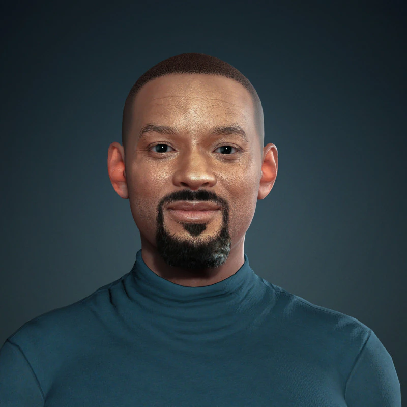 Will smith low-poly Low-poly 3D Model .c4d .max .obj .3ds .fbx .stl .blend 