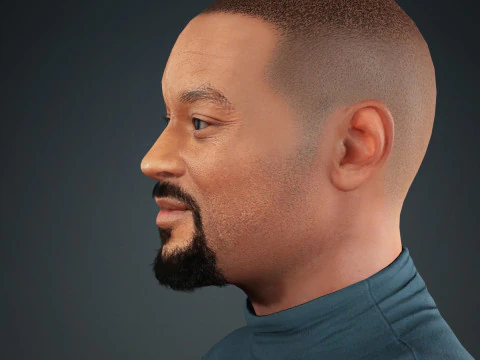 Will smith low-poly Low-poly 3D Model