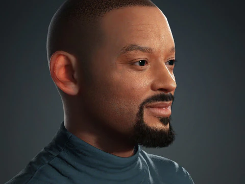 Will smith low-poly Low-poly 3D Model