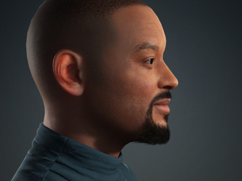 Will smith low-poly Low-poly Modello 3D